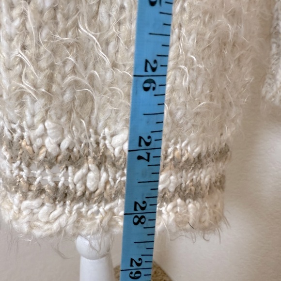 Free‎ People Linus stripe oversized sweater color block fuzzy loose knit top M - Picture 2 of 8